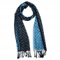 Preview: Scarf Shawl 100% Silk Flannel Jacquard black blue grey white